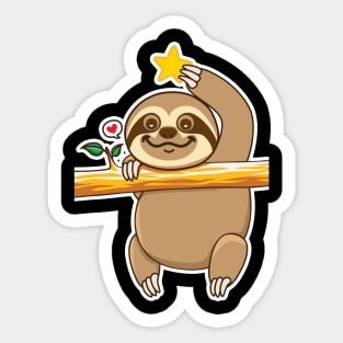 Sloth Star Sticker